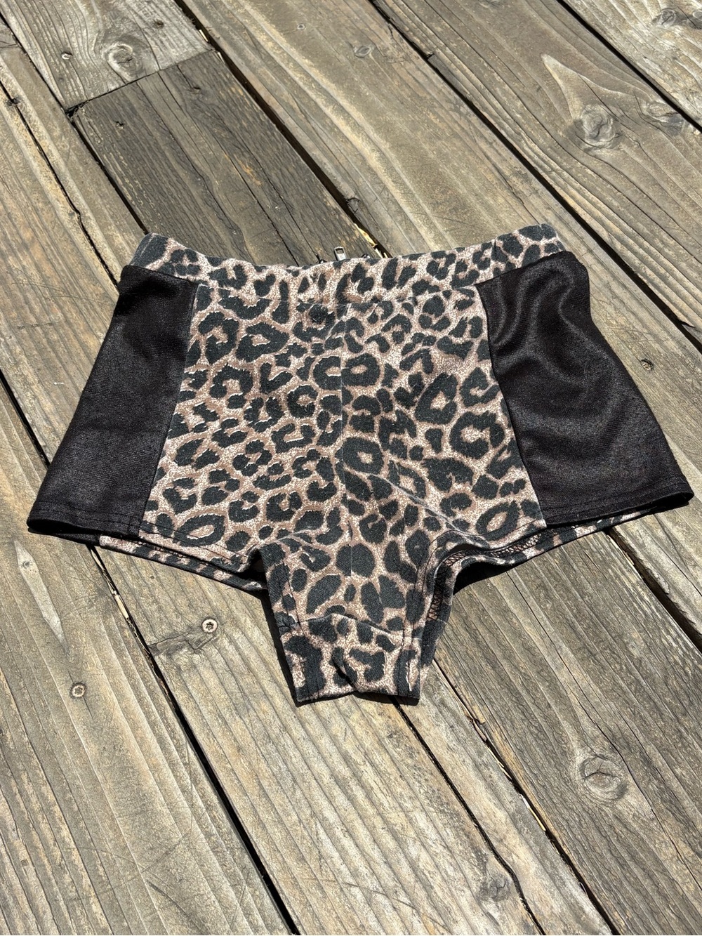 Leopard Print High-Waist Shorts